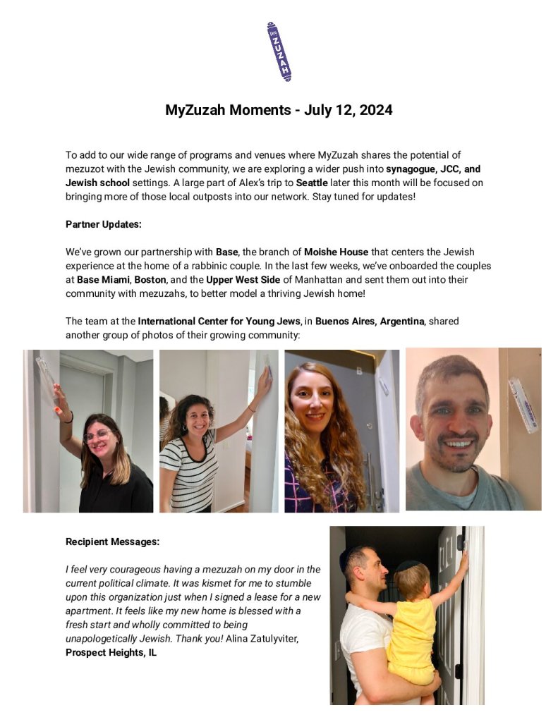 thumbnail of MyZuzah Moments – July 12, 2024
